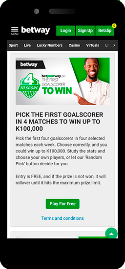  betway app first goalscores bonus